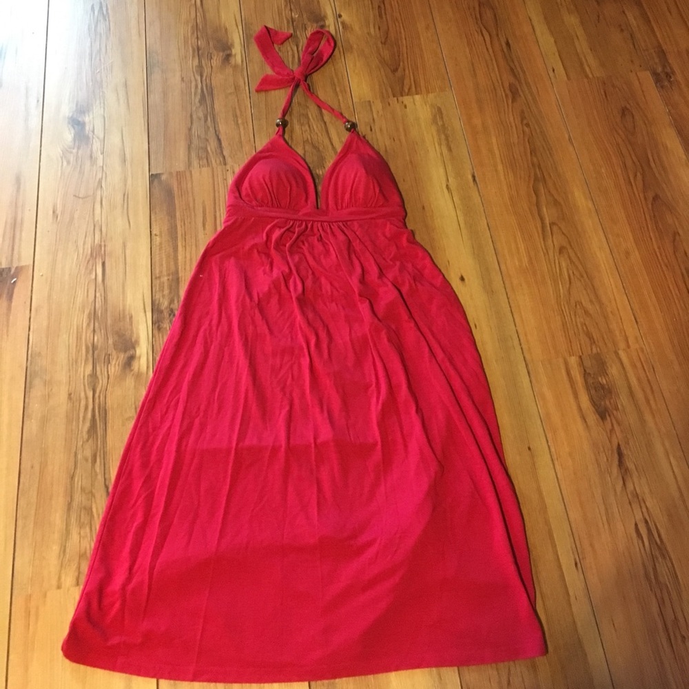 Halter sundress with built in bra.